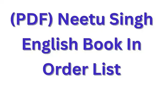 Neetu Singh English Book