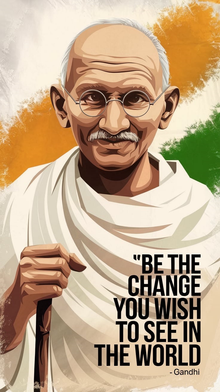 Gandhi Jayanti AI Photo Editing Prompt